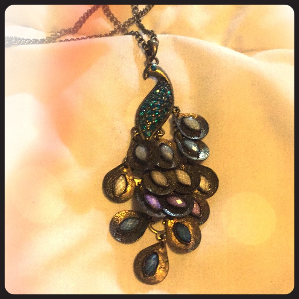 Peacock necklace